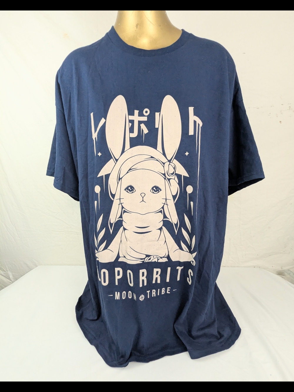 Loporrits Moon Tribe Navy T-shirt - Final Fantasy Video Games Shirt XL